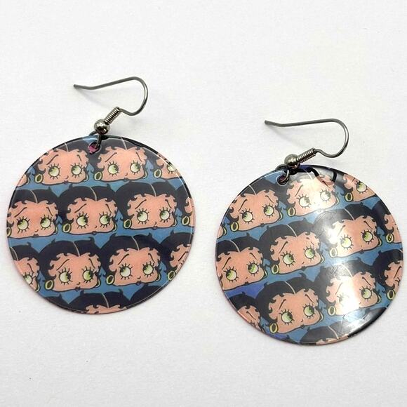 Blue Betty Boop Earrings - Picture 2 of 3
